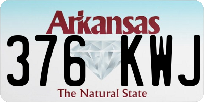AR license plate 376KWJ