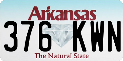 AR license plate 376KWN