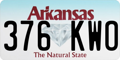 AR license plate 376KWO