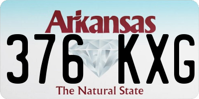 AR license plate 376KXG