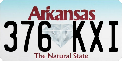 AR license plate 376KXI
