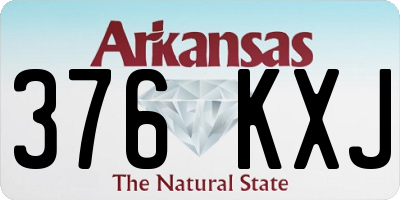 AR license plate 376KXJ