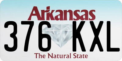 AR license plate 376KXL