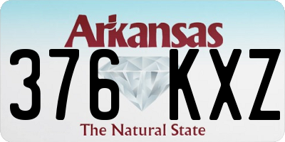 AR license plate 376KXZ