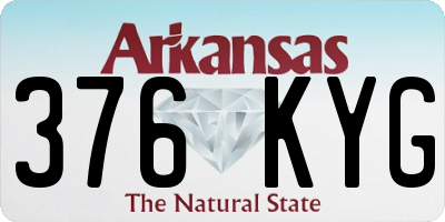 AR license plate 376KYG