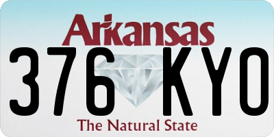 AR license plate 376KYO