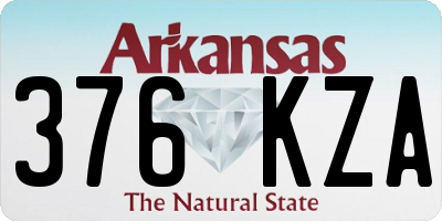 AR license plate 376KZA
