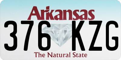 AR license plate 376KZG