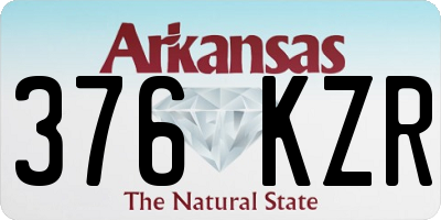 AR license plate 376KZR