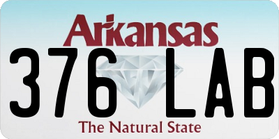 AR license plate 376LAB