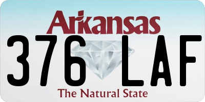 AR license plate 376LAF
