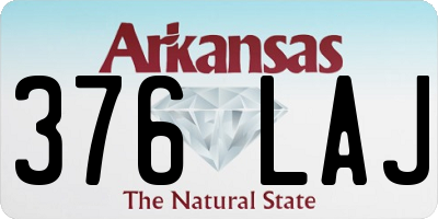 AR license plate 376LAJ