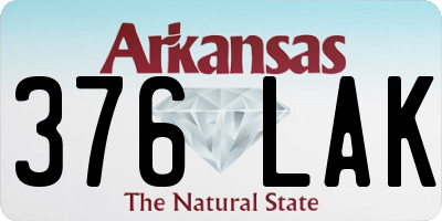 AR license plate 376LAK
