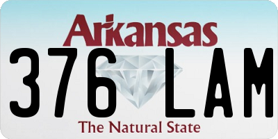AR license plate 376LAM