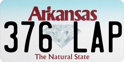 AR license plate 376LAP