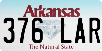AR license plate 376LAR