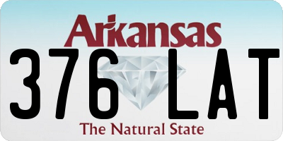 AR license plate 376LAT