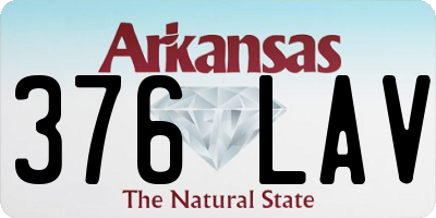 AR license plate 376LAV