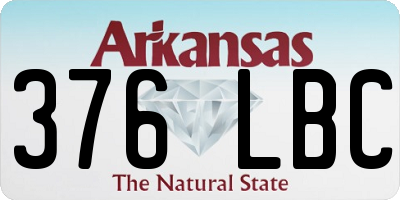 AR license plate 376LBC