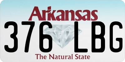 AR license plate 376LBG
