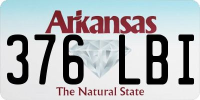 AR license plate 376LBI
