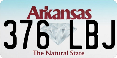AR license plate 376LBJ