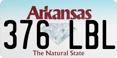 AR license plate 376LBL