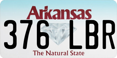 AR license plate 376LBR