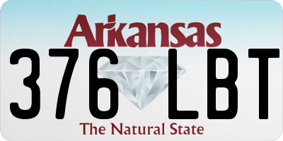 AR license plate 376LBT