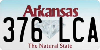 AR license plate 376LCA
