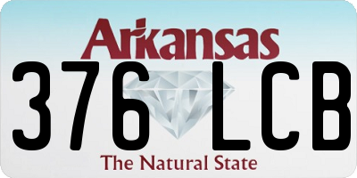AR license plate 376LCB