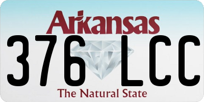 AR license plate 376LCC