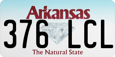 AR license plate 376LCL