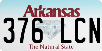 AR license plate 376LCN