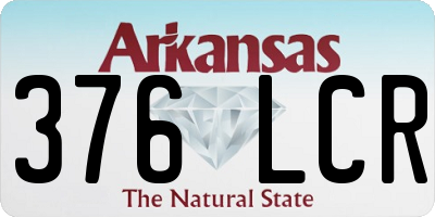 AR license plate 376LCR