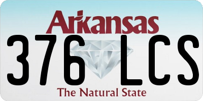 AR license plate 376LCS