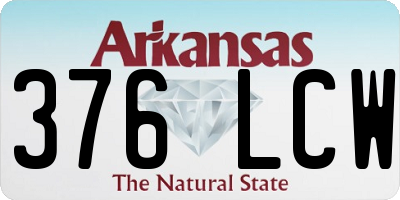 AR license plate 376LCW