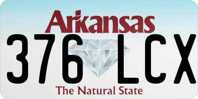 AR license plate 376LCX