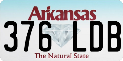 AR license plate 376LDB