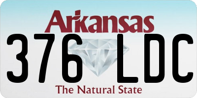 AR license plate 376LDC