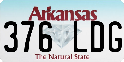AR license plate 376LDG