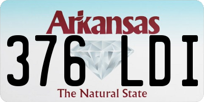 AR license plate 376LDI