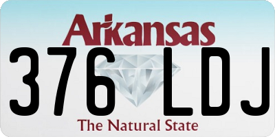 AR license plate 376LDJ