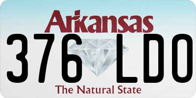 AR license plate 376LDO