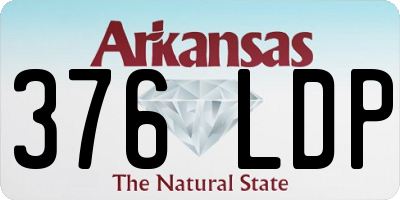 AR license plate 376LDP