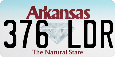 AR license plate 376LDR