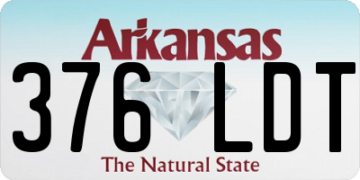 AR license plate 376LDT