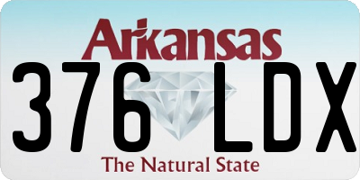 AR license plate 376LDX