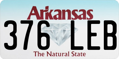 AR license plate 376LEB