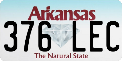 AR license plate 376LEC